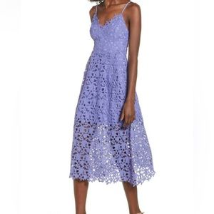 ASTR the Label Lace A-Line Midi Dress, Purple